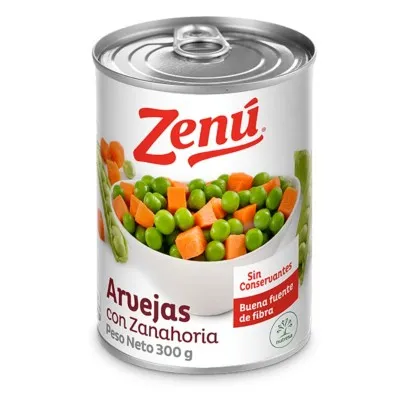 Zenu-Arvejas con Zanahoria X 300 Gr
