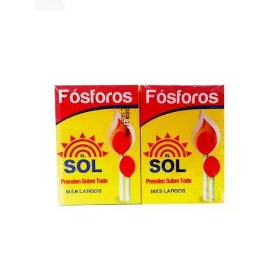 Caja De Fosforos Largos el Sol x 200 Unds