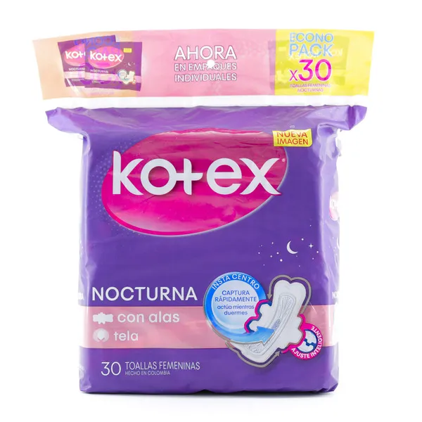 Toalla Higiénica Nocturna Tela Kotex Paquete(s) de 30 uds.