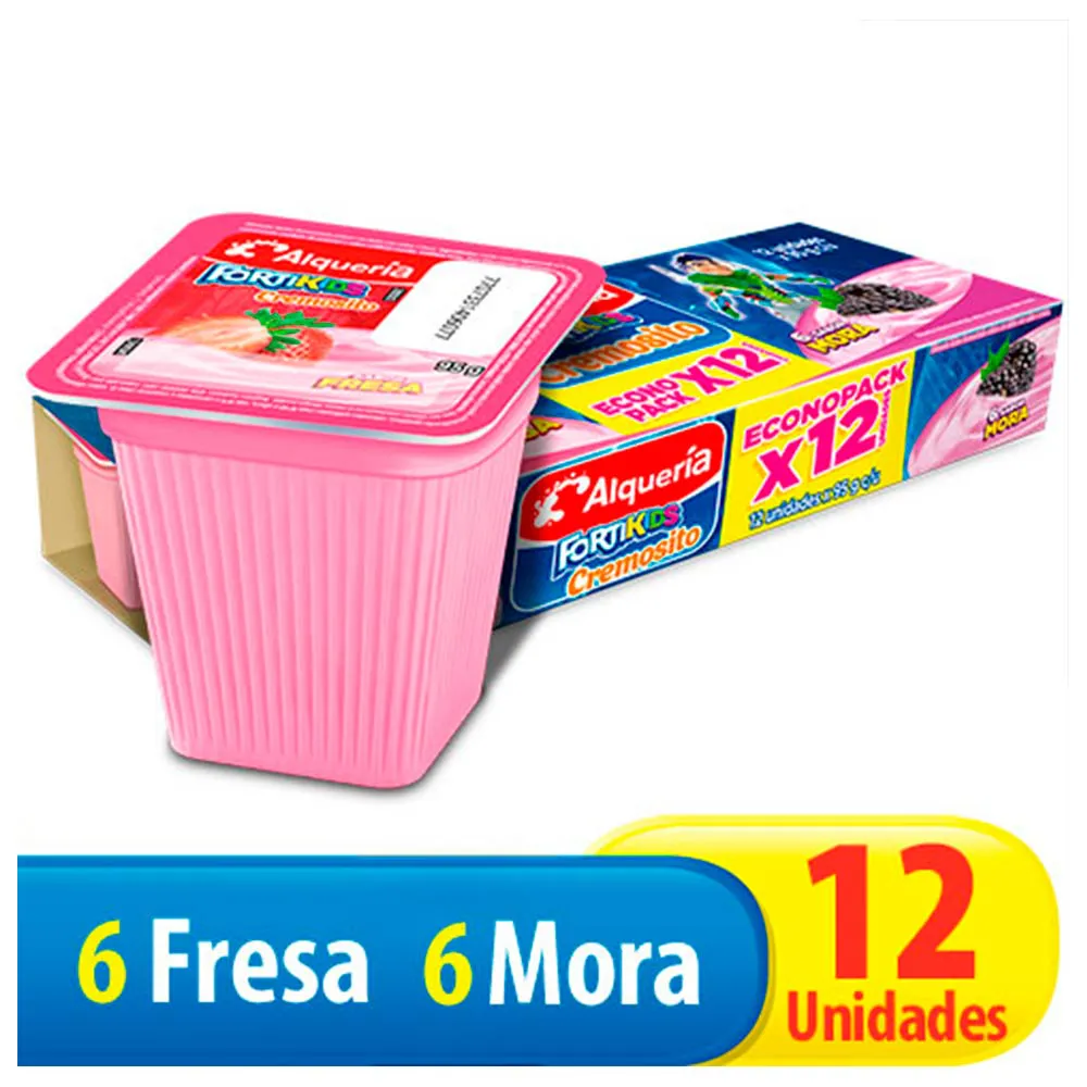Alqueria Forti Kids Cremosito Yoghurt Mora 95g