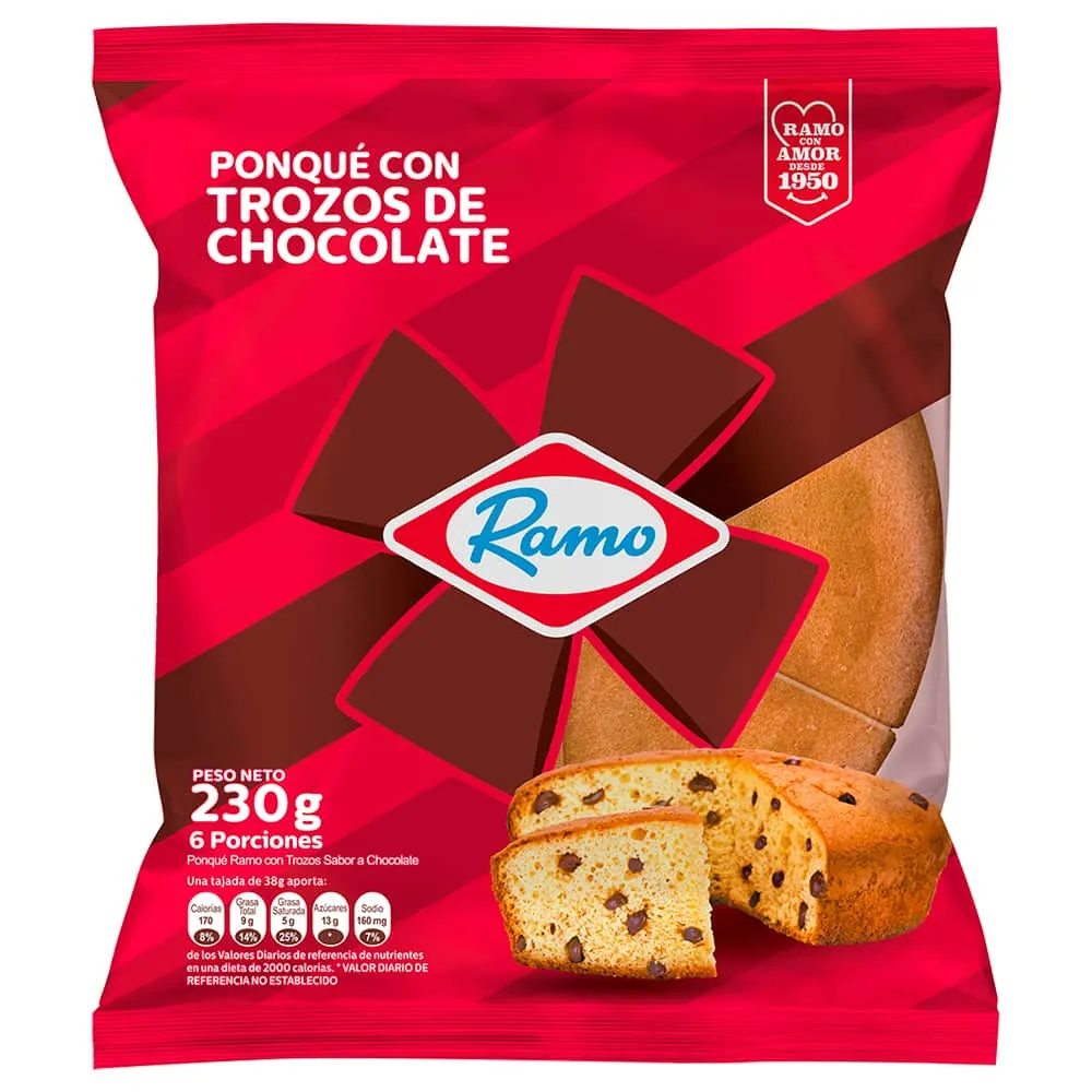 Ramo  Ponque Trozos de Chocolate 230g