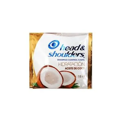 Shampoo Head & Shoulders Hidratación Aceite De Coco Sobre x 18ml