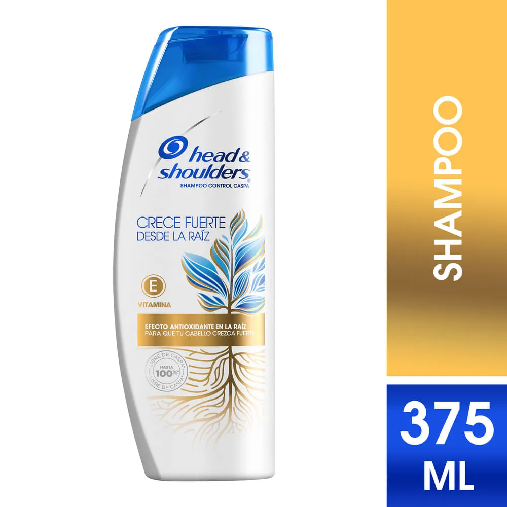 Shampoo Head & Shoulders Control Caspa Crece Fuerte Desde La Raíz, Frasco x 375ml