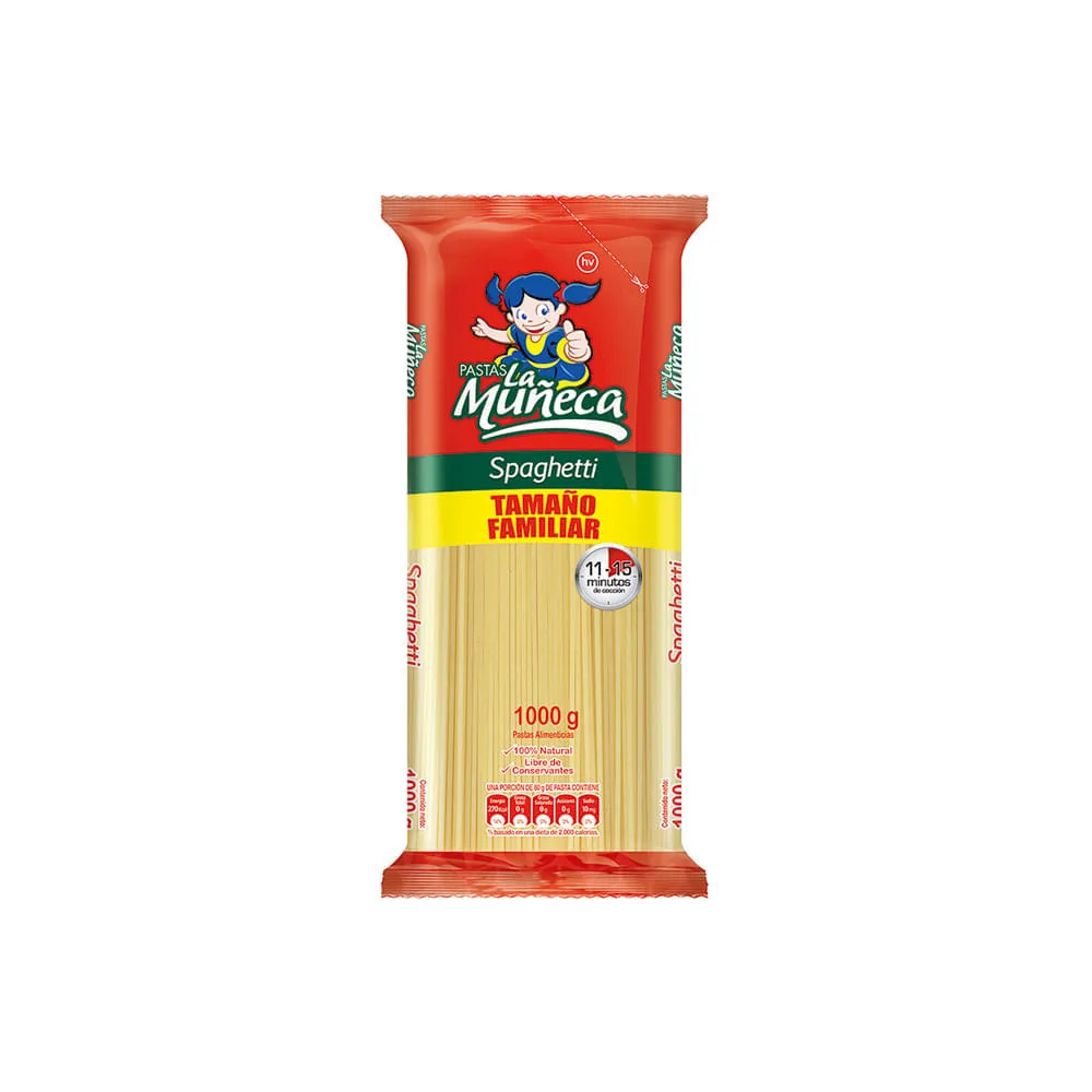 Pasta La Muñeca Spaguetti Bolsa x 1000 gr