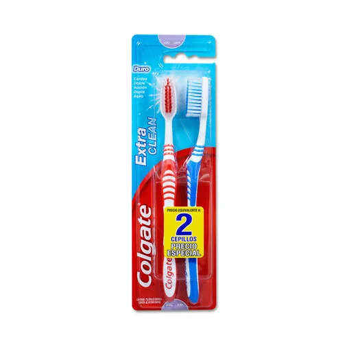 Cepillo Dental Colgate Extra Clean Cerdas Duras 2 Und