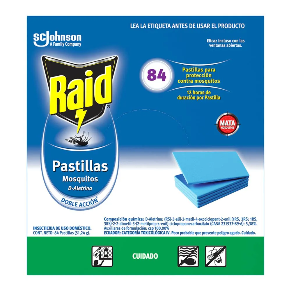 Raid Pastillas Mata Mosquitos Caja