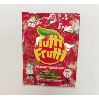 Refresco En Polvo Sabor A Fresa Tutti Frutti Sobre(s) de 18 g