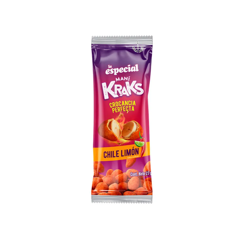 La Especial Mani Kraks Chile y Limón Bolsa