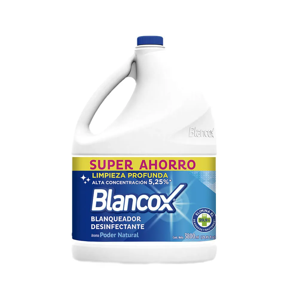 Blanqueador con Cloro Blancox Aroma Natural, Botella x 3800 ml