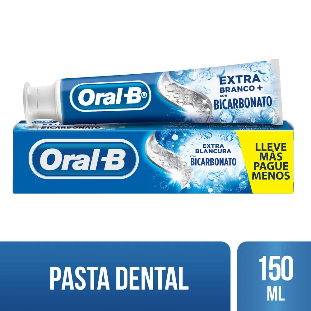 Crema Dental Oral B Extra Branco + Bicarbonato x 150ml