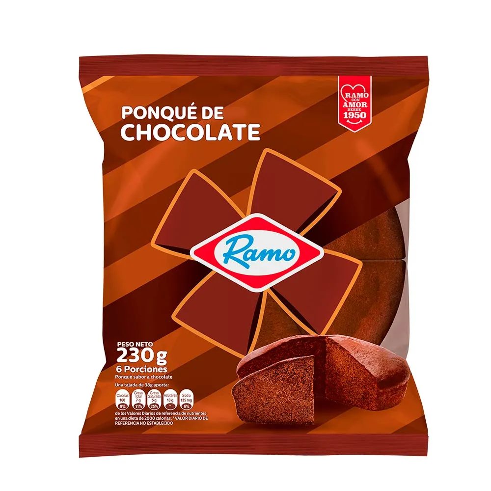 Ponque de Chocolate Ramo 230g