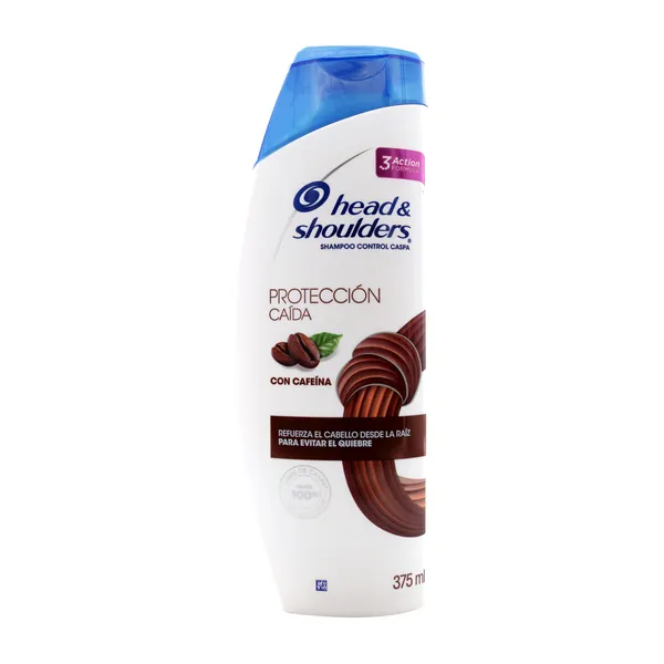 Shampoo Head & Shoulders Protección Caída Con Cafeína, Frasco x 375ml