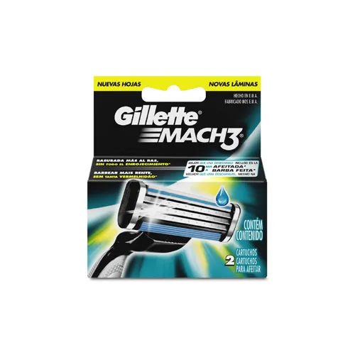 Gillette Mach3 Cartuchos Para Afeitar 2 Un.