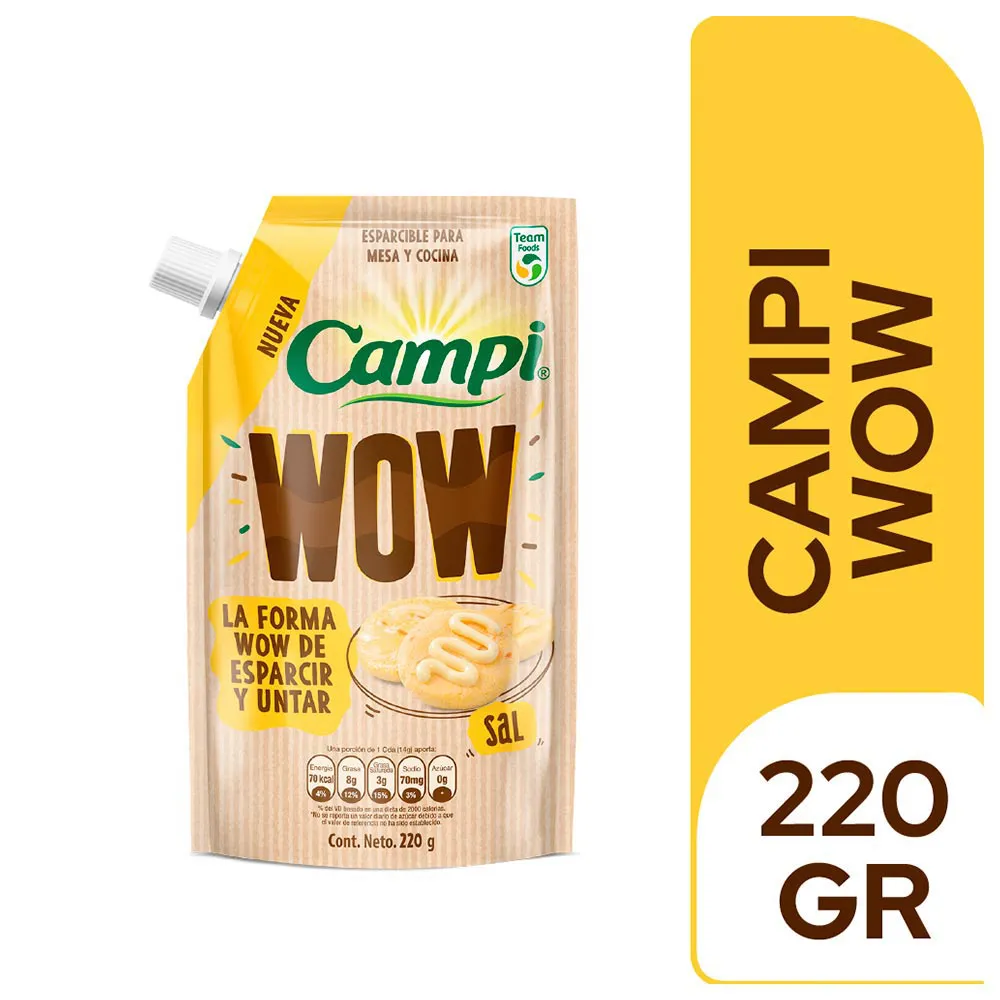 Margarina Campi Wow con Sal Doypack x 220g