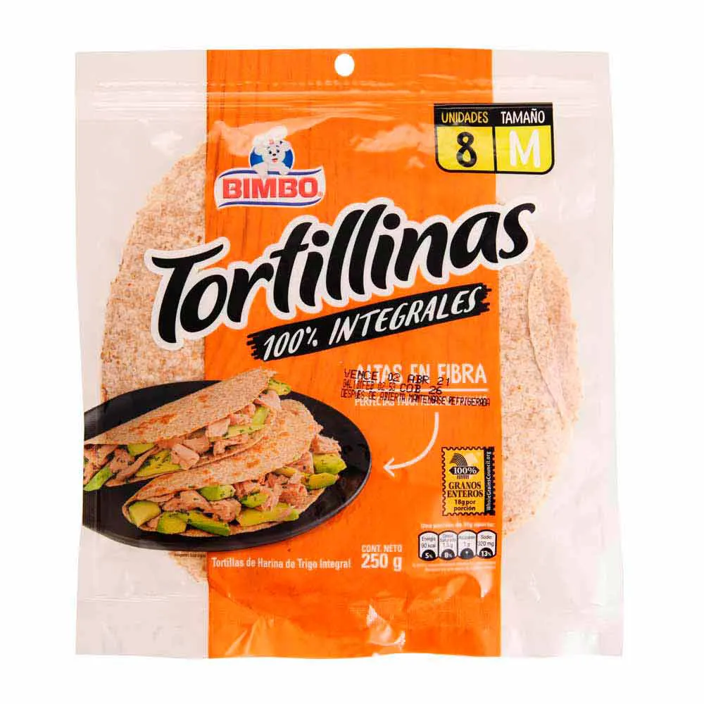 PROMO TORTILLAS BIMBO INTEGRALES 300G