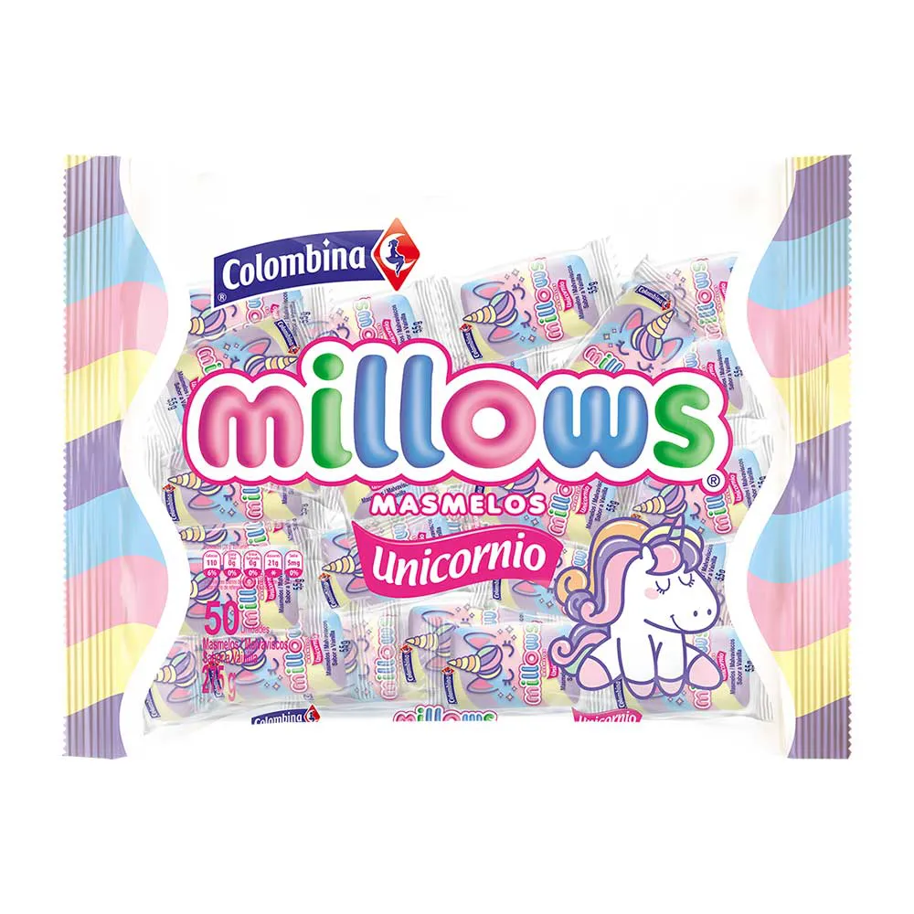 Colombina Millows Unicornio Masmelos Bolsa