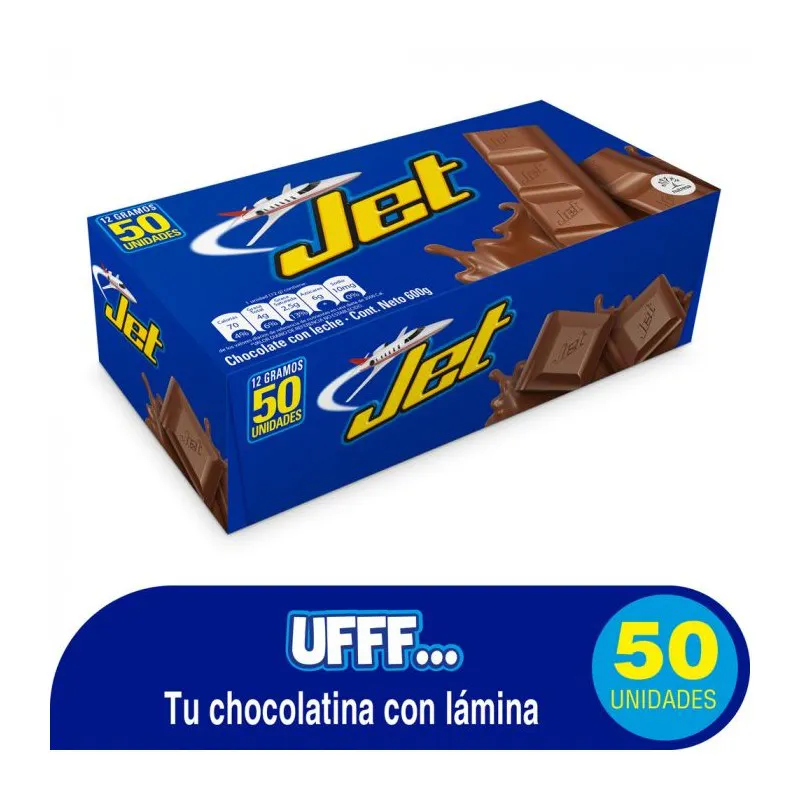Chocolatina Jet Display de 50 uds.