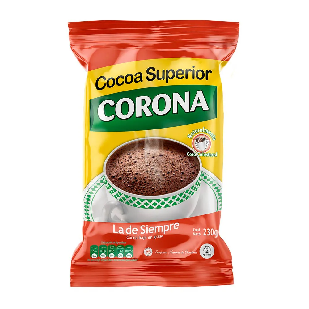Chocolate Corona Cocoa Superior Paquete x 230g