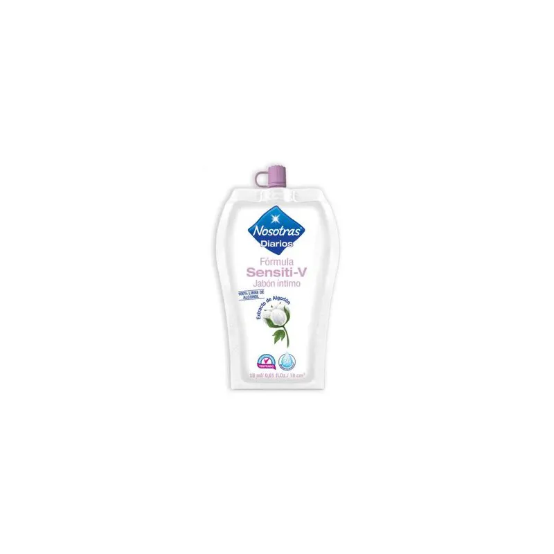 Nosotras Diarios Formula Sensiti-V Jabon Intimo Pouch