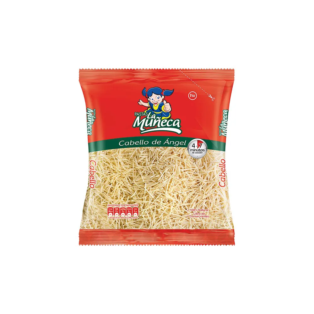 Pastas La Muñeca Cabello de Ángel Bolsa x 250 gr