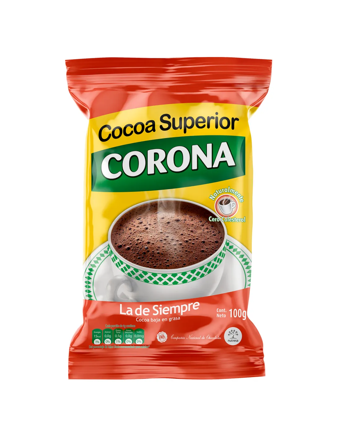 Chocolate Corona Cocoa Superior, Sobre x 100g