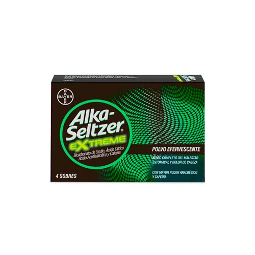 Alka Seltzer Extreme Polvo Efervescente En Sobres