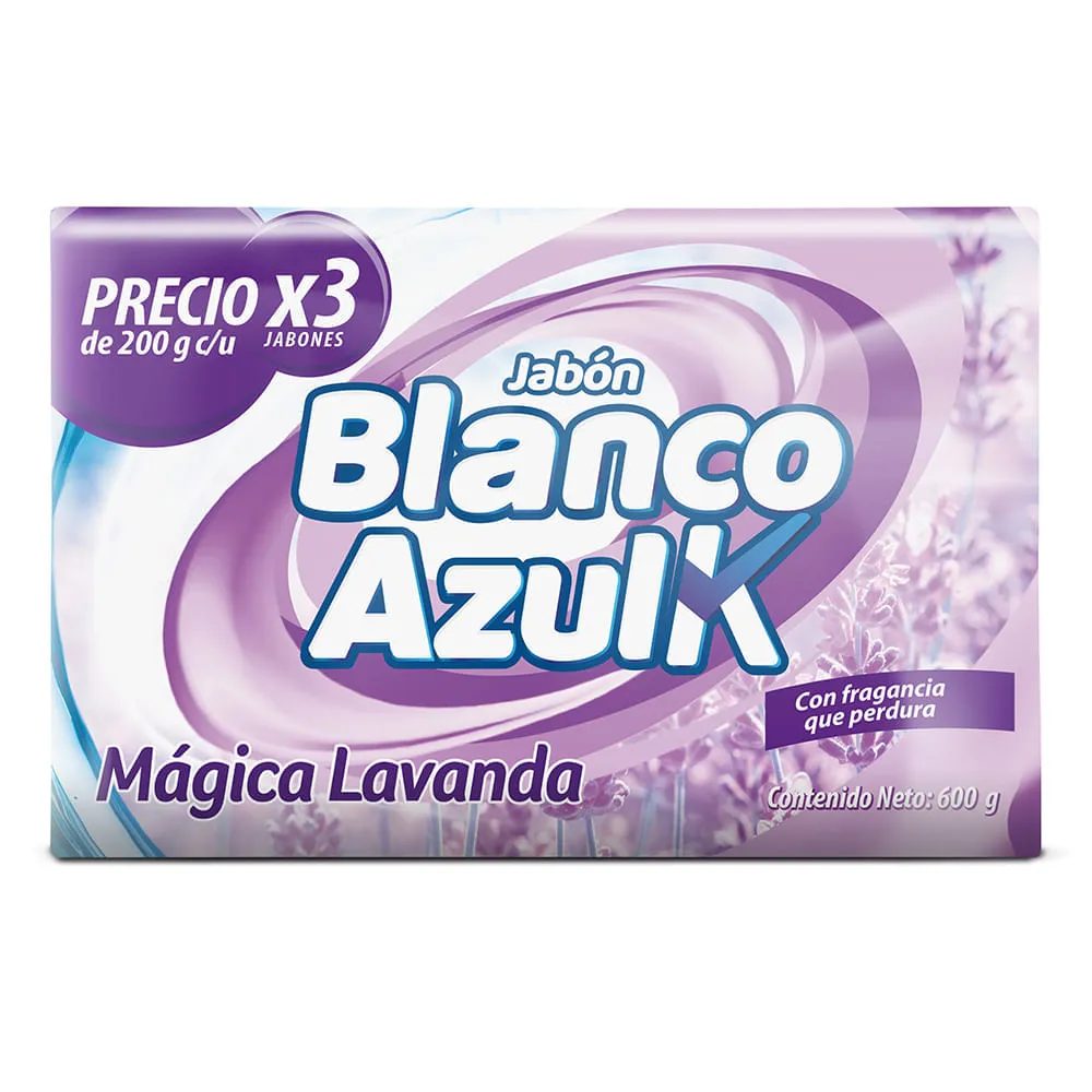 Jabón en Barra Blanco Azul Mágica Lavanda x 3 Unds x 200g