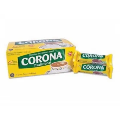 Chocolate Corona Tradicional Pastilla x 25g