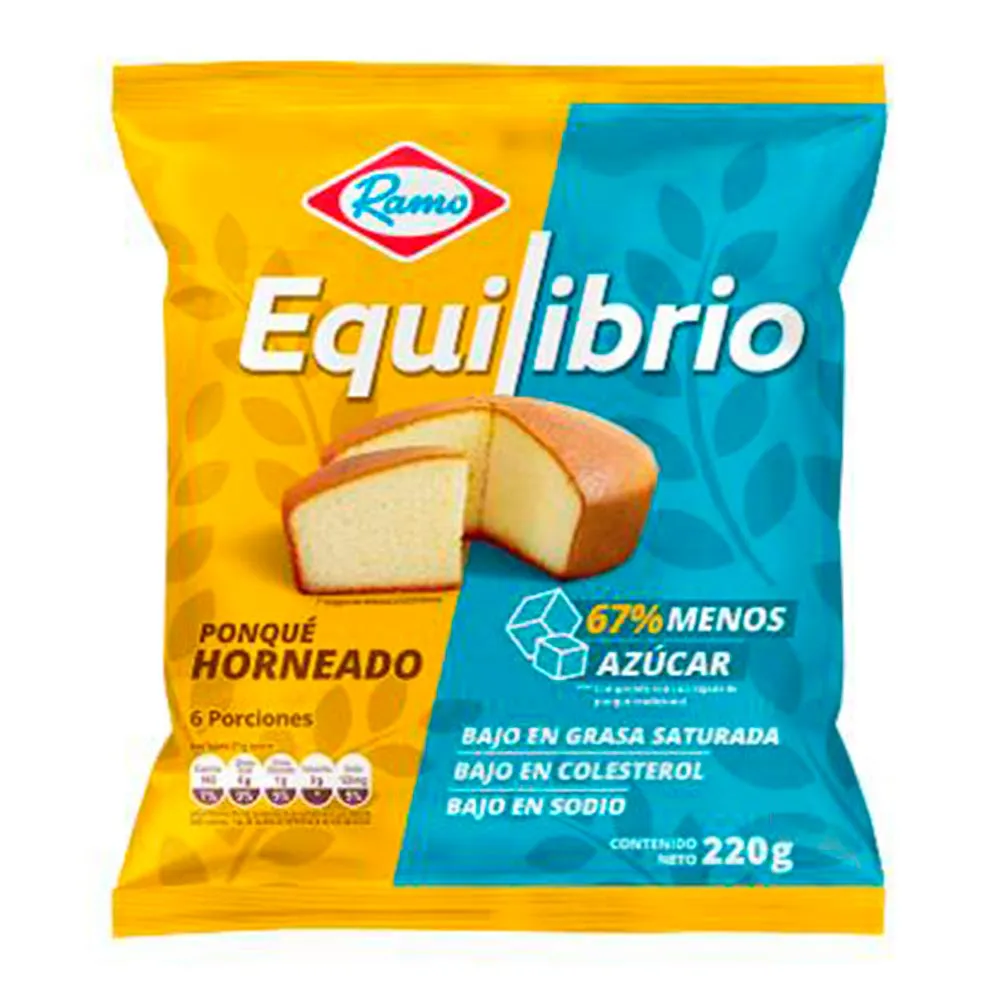 Ramo Equilibrio Ponque Horneado 67% Menos Azucar Bolsa