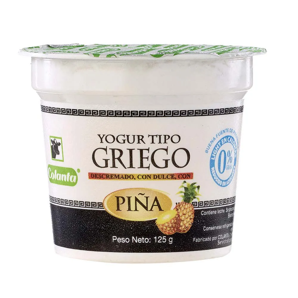Yogurt Tipo Griego Colanta Piña