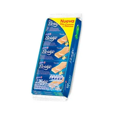 Galletas Wafer Bridge Vainilla Paquete x 10 Unds x 30g
