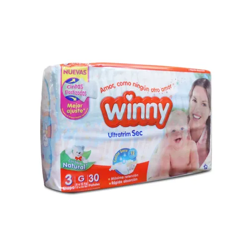 Winny Ultratrim Sec E3 Pañales Desechables Grandes Paquete