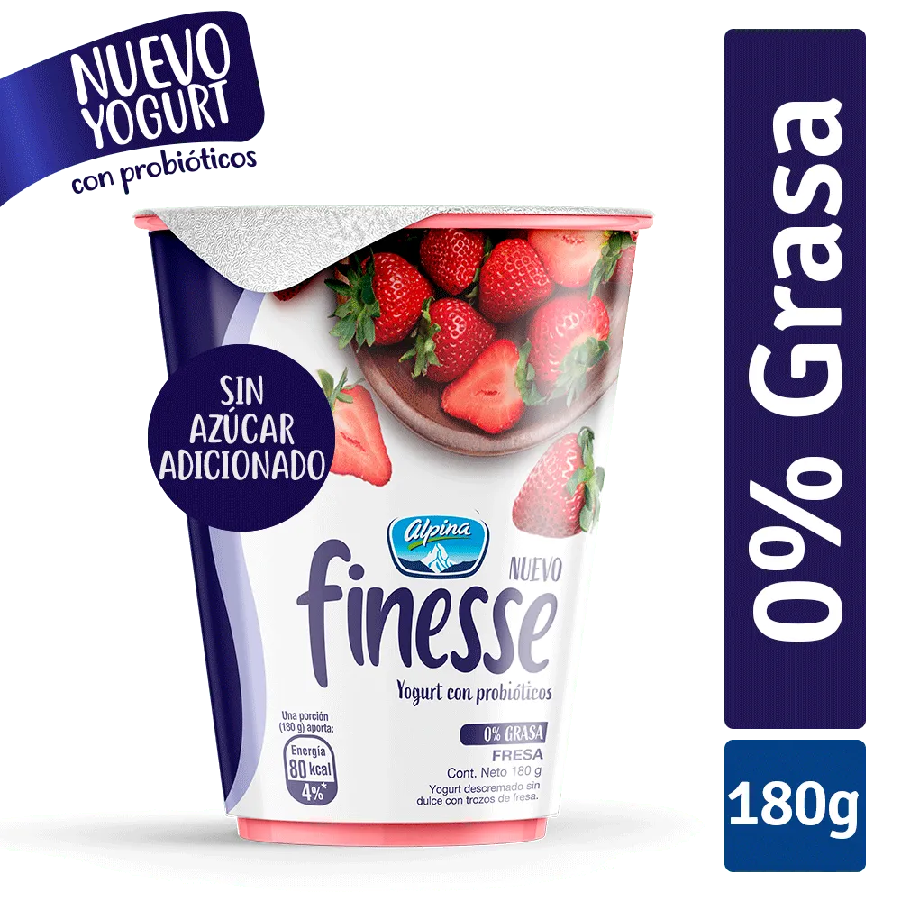 Yogurt Finess Fresa Alpina Vaso